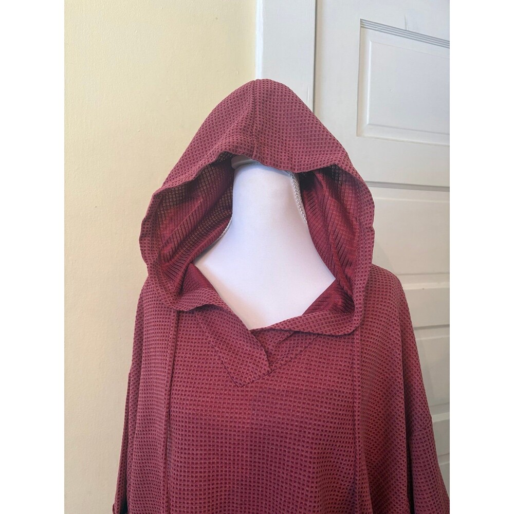 Andre by unit top hooded tee ribbed knit shirt oversized small/medium hoodie NEW